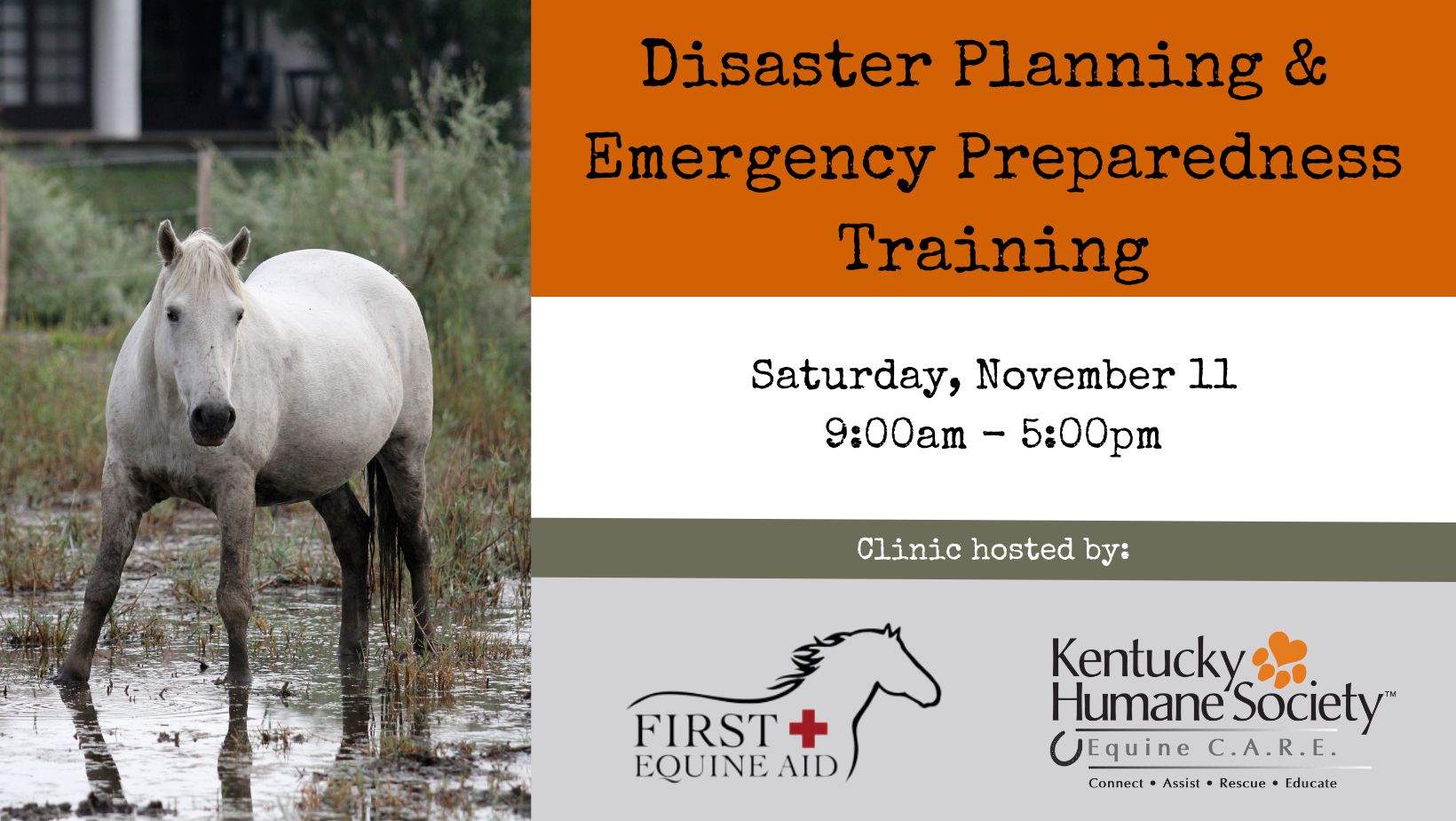 Equine Disaster Planning & Emergency Preparedness Training Clinic