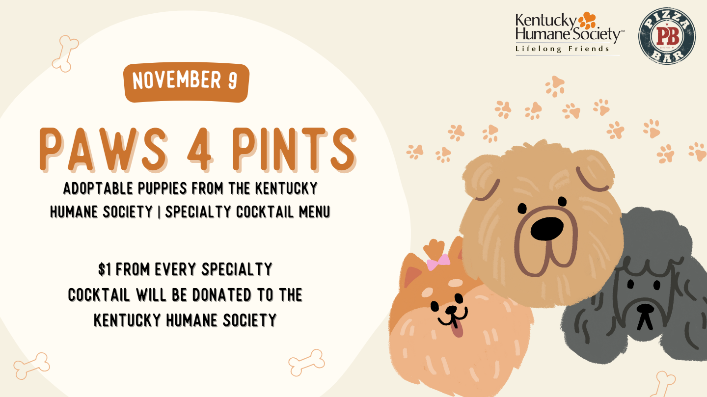 Paws for Pints at Pizza Bar