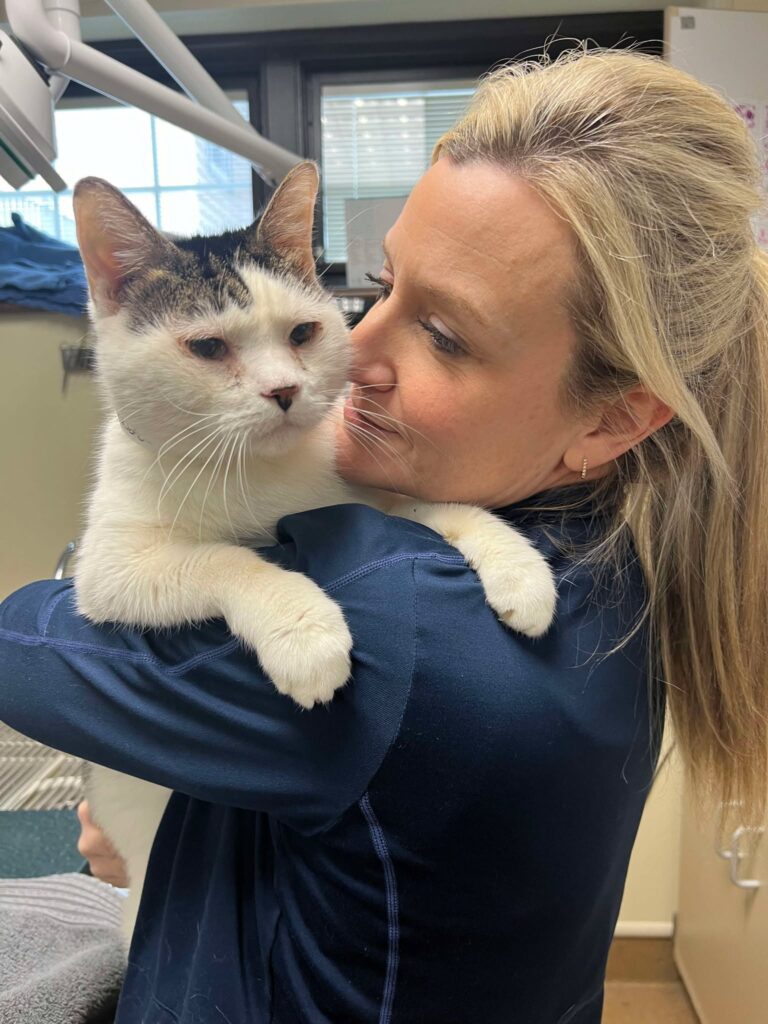 Dr. Bewley holding Vernon