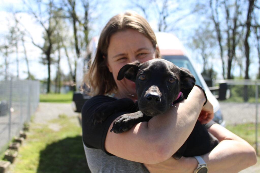 KHS Staff with puppy